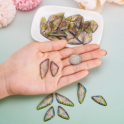 Transparent Resin Wing Pendants Set X-RESI-TAC0021-01A-1