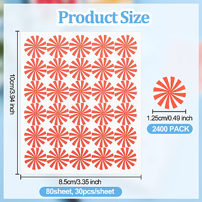 Customized Round Dot PVC Decorative Stickers DIY-WH0423-007-1