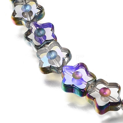 Electroplated Transparent Glass Beads Strands GL-CBA98F0-09C-1