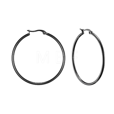 304 Stainless Steel Big Hoop Earrings EJEW-F105-07B-1