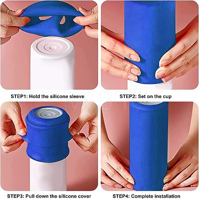Silicone Cup Sleeve AJEW-WH0270-43B-1