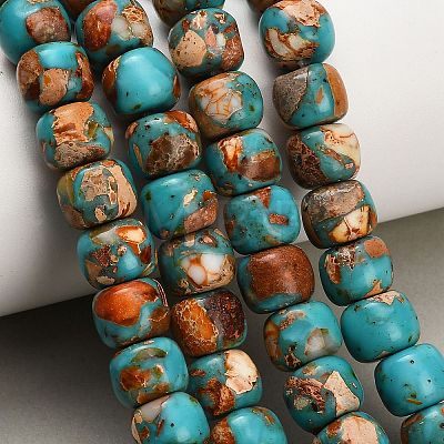 Dyed Synthetic Imperial Jasper Beads Strands GG-CBAA20A-03A-1