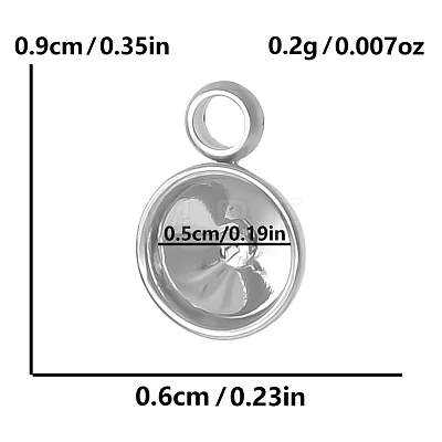 304 Stainless Steel Cabochon Settings PW-WG002AB-01-1