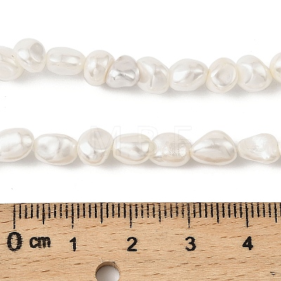 Electroplated Shell Pearl Beads Strands BSHE-M036-02B-1