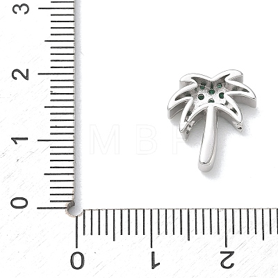 Brass with Emerald Rhinestone Beads CU-CBAEC29-02P-1