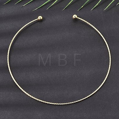 201 Stainless Steel Twist Cuff Choker Necklaces SA-CBA4A0D-01G-1