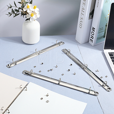 Iron Notebook 3-Ring Loose Leaf Book Binder Hinged Clamp FIND-WH20007-15E-P-1