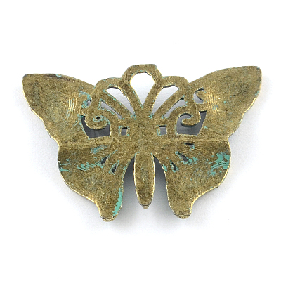 Butterfly Zinc Alloy Pendants X-PALLOY-Q309-04-FF-1