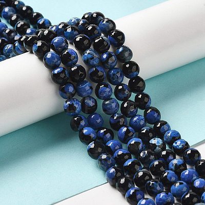 Natural Fire Crackle Agate Beads Strands G-G079-A04-03-1