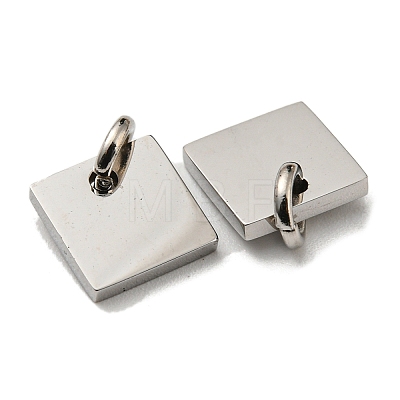 304 Stainless Steel Stamping Blank Tag Charms STAS-L022-181P-1