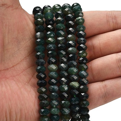 Natural Moss Agate Beads Strands G-Z111-A54-1