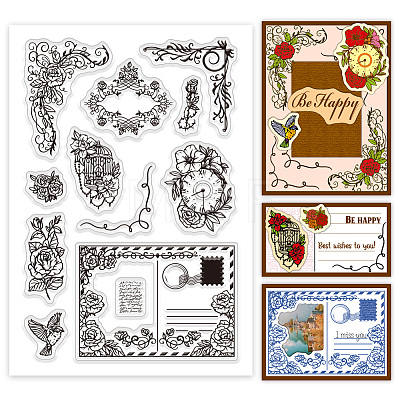 Custom Summer Theme PVC Plastic Clear Stamps DIY-WH0631-0040-1