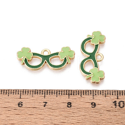 Saint Patrick's Day Alloy Enamel Pendants ENAM-T024-44A-G-1