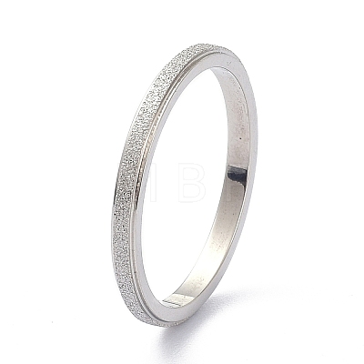 2mm Matte Plain Dome Finger Ring for Girl Women RJEW-C012-01D-P-1
