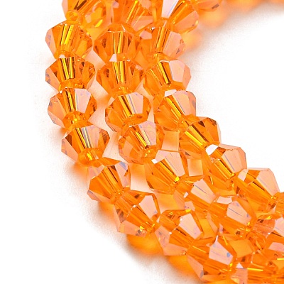 Transparent Electroplate Glass Beads Strands LS-EGLA-A039-T4mm-A23-1
