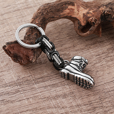 Biker Style 304 Stainless Steel Tactical Boot Keychains YF9349-1
