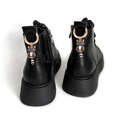16Pcs 8 Styles Cat Shape Alloy Enamel Shoes Charms HJEW-HY00020-1