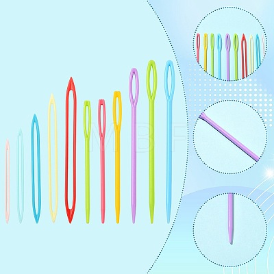 11Pcs Plastic Big Eye Needle for Sewing TOOL-FS0001-06-1