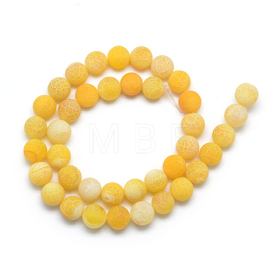 Natural Weathered Agate Bead Strands G-S237-8mm-02-1