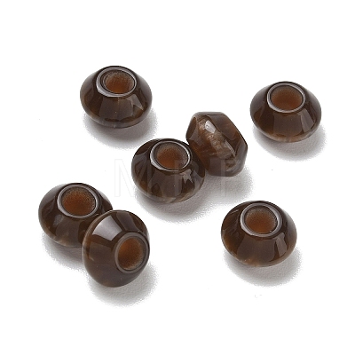 Opaque Resin European Saucer Beads RESI-F073-11A-1