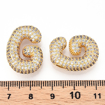 Brass Micro Pave Cubic Zirconia Pendants KK-N254-06G-G-1