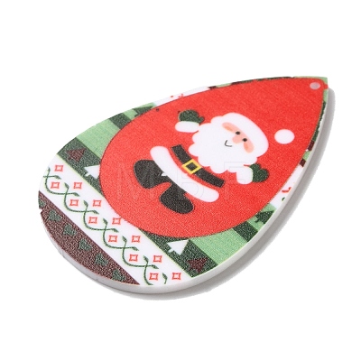 Opaque Christmas Themed Acrylic Big Pendants OACR-L018-04C-1