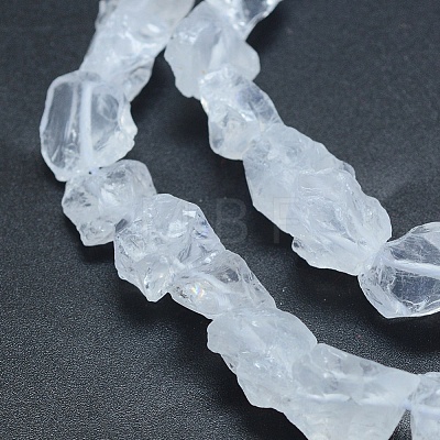 Raw Rough Natural Quartz Crystal Beads Strands G-I279-B12-1
