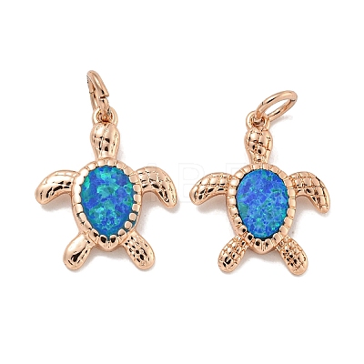 Synthetic Opal Pendants KK-E114-03RG-1