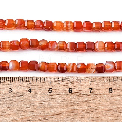 Natural Banded Agate/Striped Agate Beads Strands G-G005-B02-01A-1
