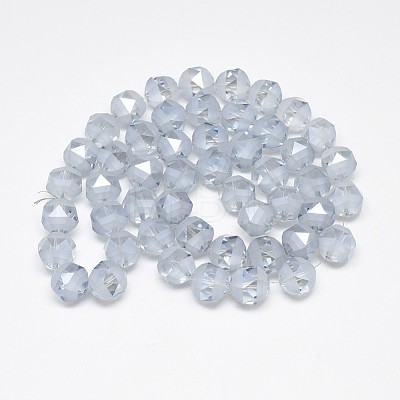 Electroplate Glass Beads Strands EGLA-Q085-8mm-10-1