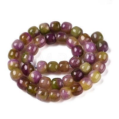 Dyed Natural White Jade Beads Strands G-T138-D14-1