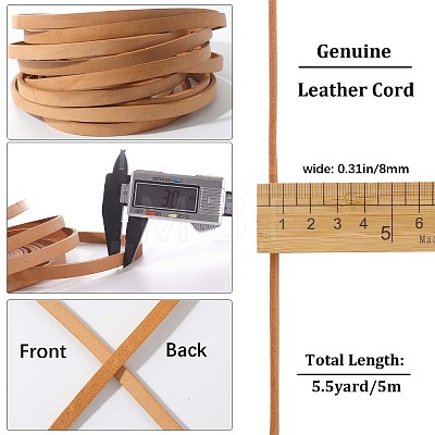 Gorgecraft Flat Cowhide Leather Cord WL-GF0001-09B-03-1