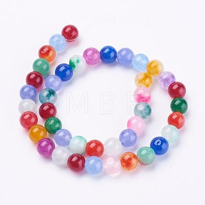 Natural Jade Beads Strands G-G715-01-8mm-1