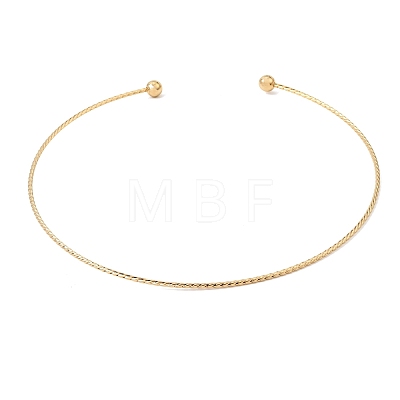 201 Stainless Steel Twist Cuff Choker Necklaces SA-CBA4A0D-01G-1