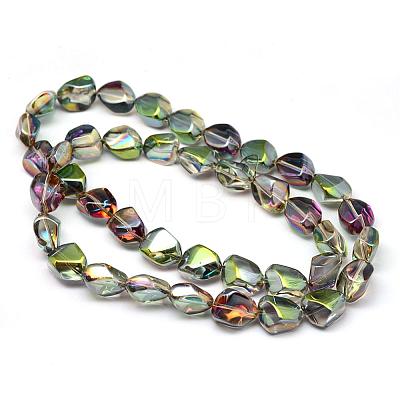Electroplate Glass Beads Strands EGLA-Q066-07-1