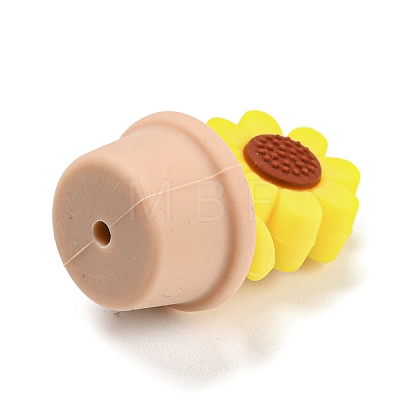 Sunflower Food Grade Eco-Friendly Silicone Beads SIL-B046-02-1