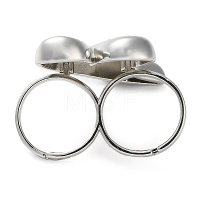 Brass Open Cuff Rings RJEW-K266-03P-1