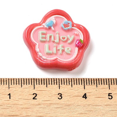 Opaque Resin Cabochons RESI-F049-01F-1