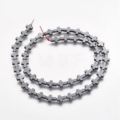 Non-magnetic Synthetic Hematite Beads Strands G-P218-16-09-1