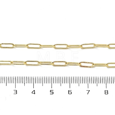 Brass Paperclip Chain Necklaces NJEW-A042-17G-03-1