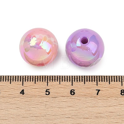 Opaque UV Plating Acrylic Beads PACR-P005-06-1