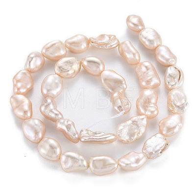 Natural Keshi Pearl Beads Strands PEAR-S020-T02-1