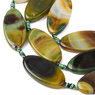 Natural Banded Agate Beads Strands G-F825-A01-01B-1