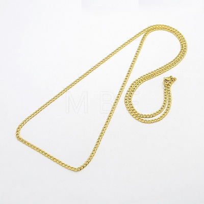 304 Stainless Steel Curb Chain Necklaces STAS-O037-95G-1