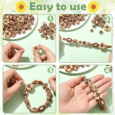 300Pcs 15 Styles Opaque Acrylic Beads SACR-YW0002-20-1