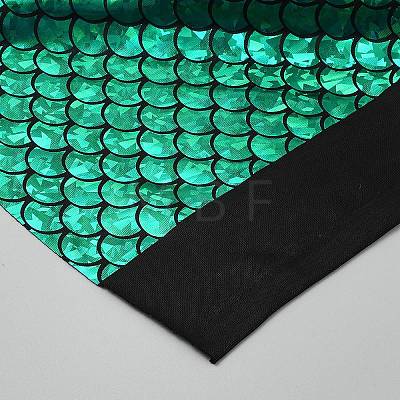 Fish Scale Pattern Spandex Fabrics DIY-WH20025-101A-1