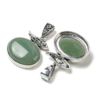 Natural Green Aventurine Pendants G-Z050-07B-1