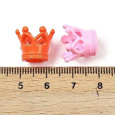 Spray Painted Acrylic Beads OACR-H058-21-1