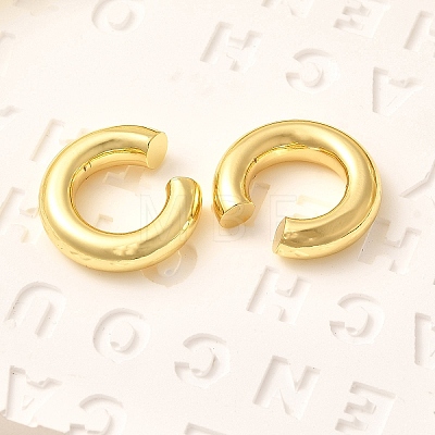 Rack Plating Brass Ring Cuff Earrings for Women X1-EJEW-H135-01G-02-1