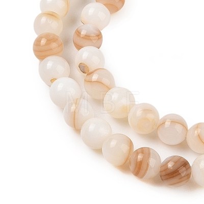 Natural Freshwater Shell Beads Strands X-SHEL-T011-02-6mm-1